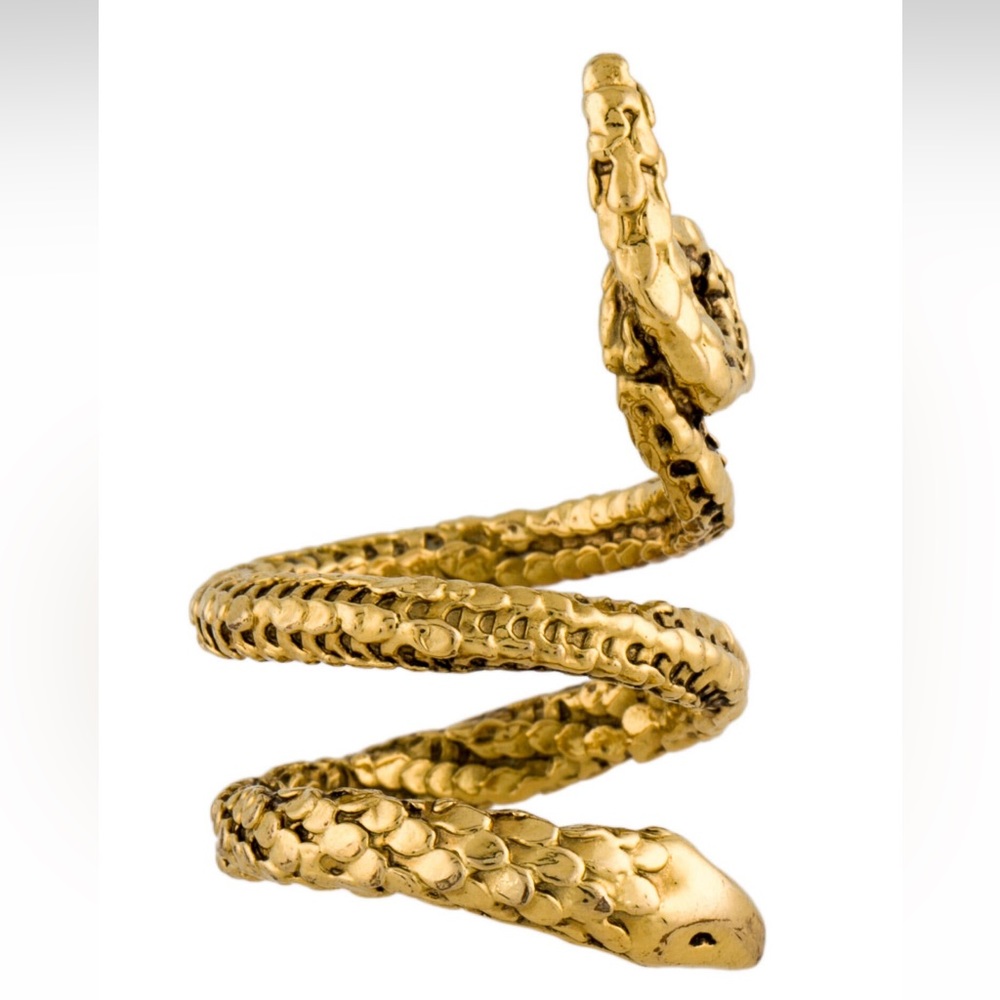 Aurelie Bidermann Gold Tao snake ring size 6